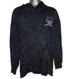 Dogg Supply by Snoop Dogg Men's Acid Wash Hoodie Sweatshirt Black‎ Mens L